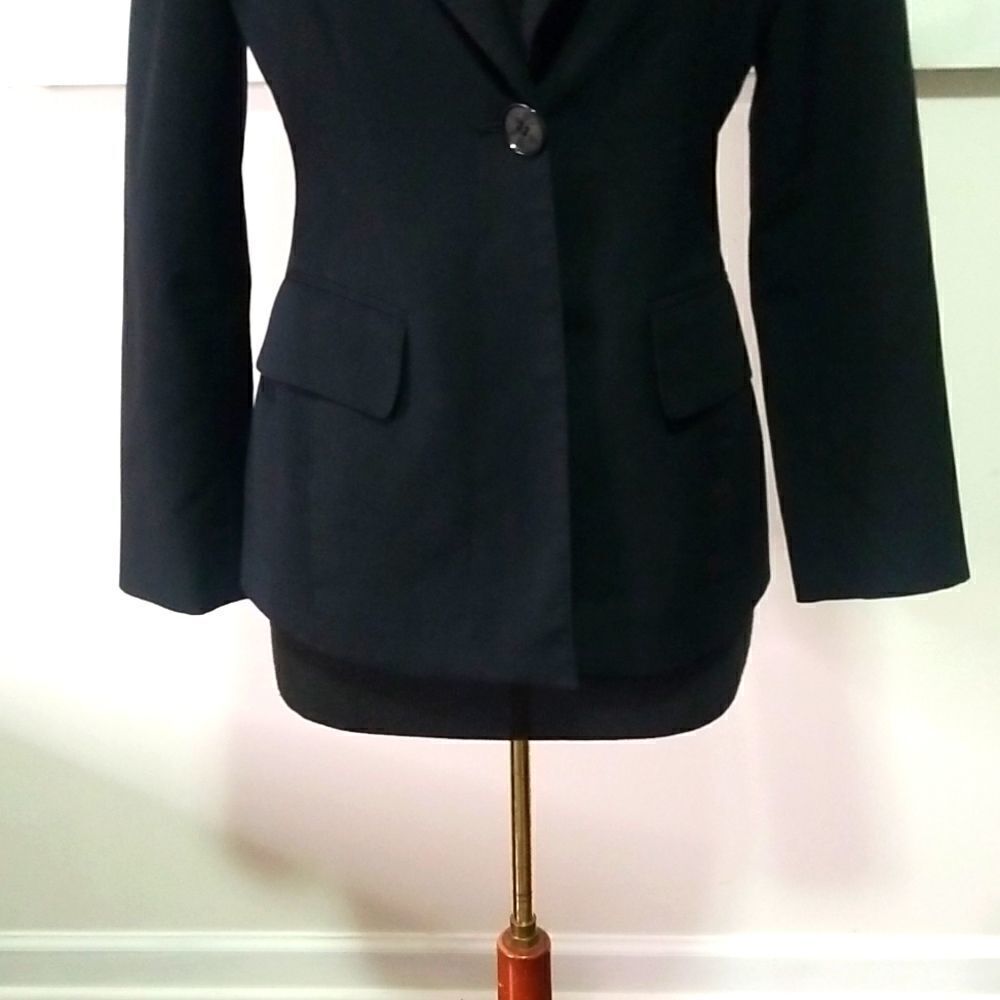 Black One Button Blazer Size Small - image 4